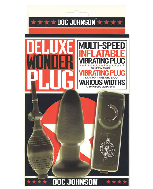 Deluxe Wonder Plug Inflatable Vibrating Butt Plug - Multi Speed - Casual Toys