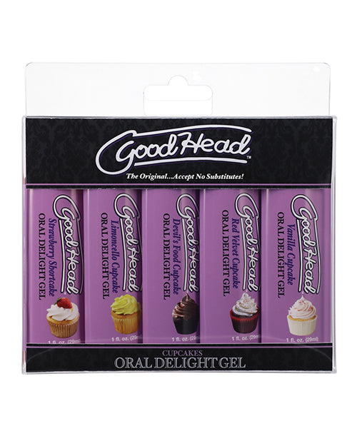 Goodhead Cupcake Oral Delight Gel - Asst. Flavors Pack Of 5 - Casual Toys