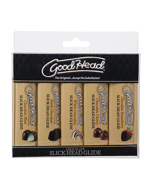 Goodhead Chocolate Slick Head Glide - Asst. Flavors Pack Of 5 - Casual Toys