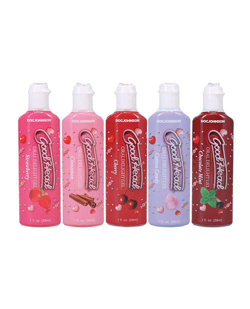 Goodhead Oral Delight Gel Pack - 1 Oz Strawberry-cherry-cotton Candy-chocolate Mint-cinnamon