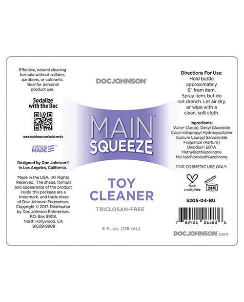 Main Squeeze Toy Cleaner - 4 Oz - Casual Toys