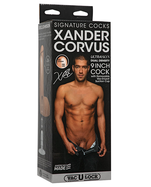 Signature Cocks Ultraskyn 9" Cock W-removeable Vac-u-lock Suction Cup - Xander Corvus - Casual Toys