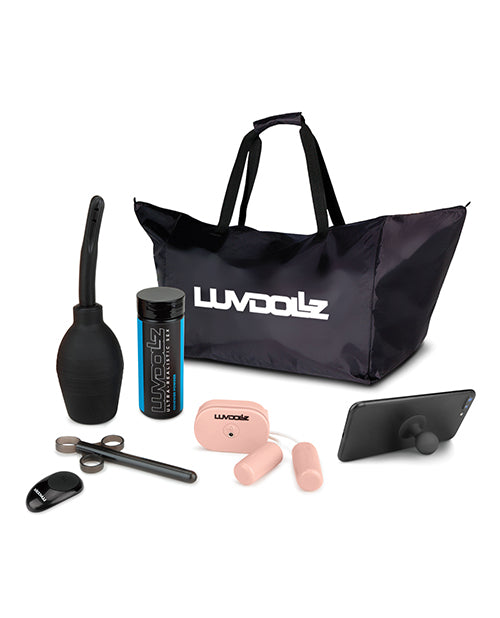 Luvdolz Remote Control Rechargeable Pussy & Ass W-douche - Ivory - Casual Toys