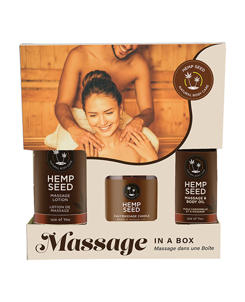 Earthly Body Holiday-valentines Hemp Seed Massage In A Box - Asst. Isle Of You - Casual Toys