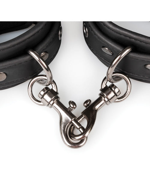 Easy Toys Faux Leather Handcuffs - Black - Casual Toys