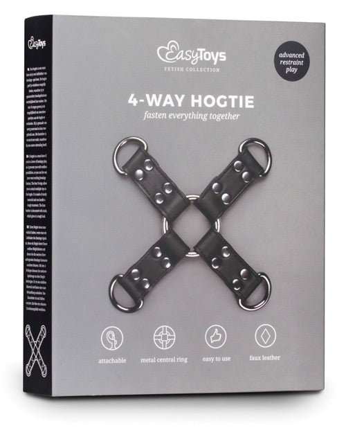 Easy Toys Faux Leather Hogtie - Black - Casual Toys