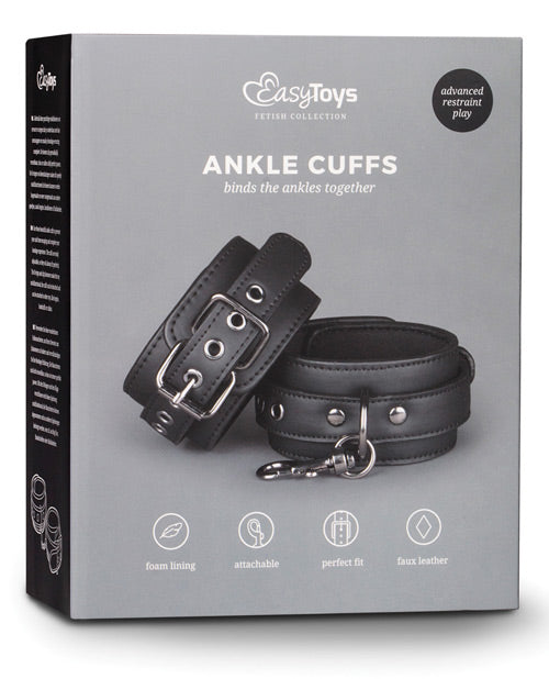 Easy Toys Fetish Ankle Cuffs - Black - Casual Toys