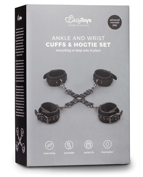 Easy Toys Hogtie W-hand & Anklecuffs - Black - Casual Toys
