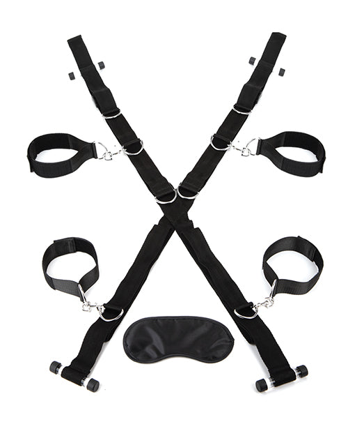 Lux Fetish Over The Door Cross W-4 Universal Soft Restraint Cuffs - Casual Toys