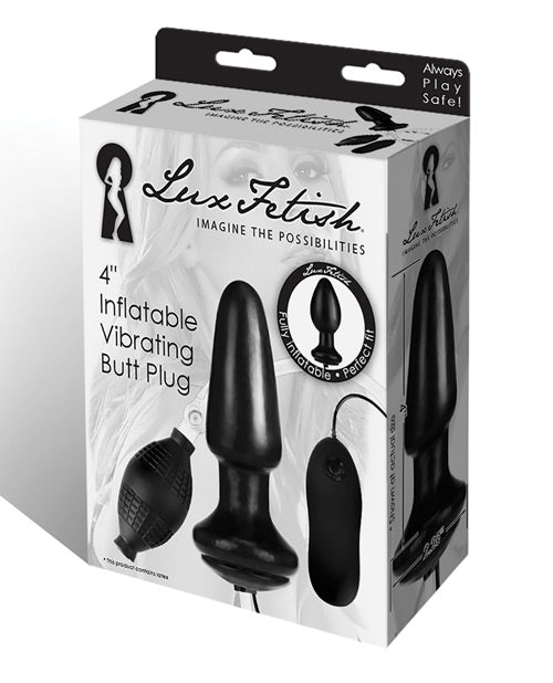 Lux Fetish 4" Inflatable Vibrating Butt Plug - Casual Toys