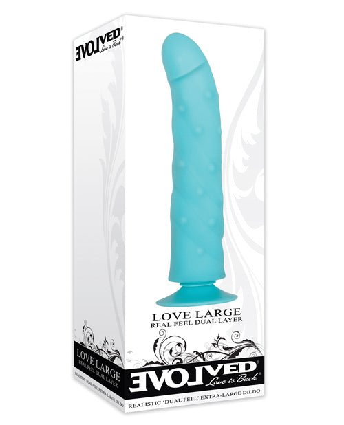 Evolved Love Large Dildo - Blue - Casual Toys