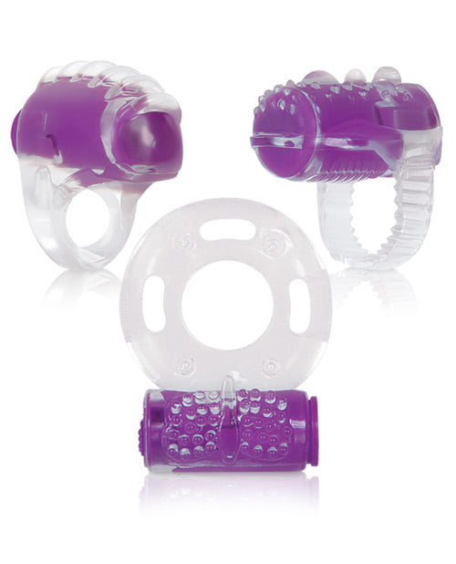 Evolved Ring True Unique Pleasure Rings Kit - 3 Pack Clear-purple - Casual Toys