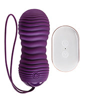 Evolved Eager Egg Vibrating & Thrusting Egg W-remote - Purple