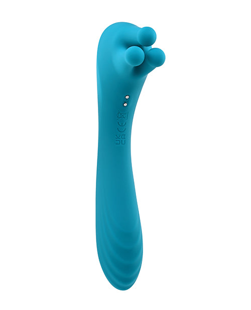 Evolved Heads Or Tails Rechargeable Vibrator - Teal