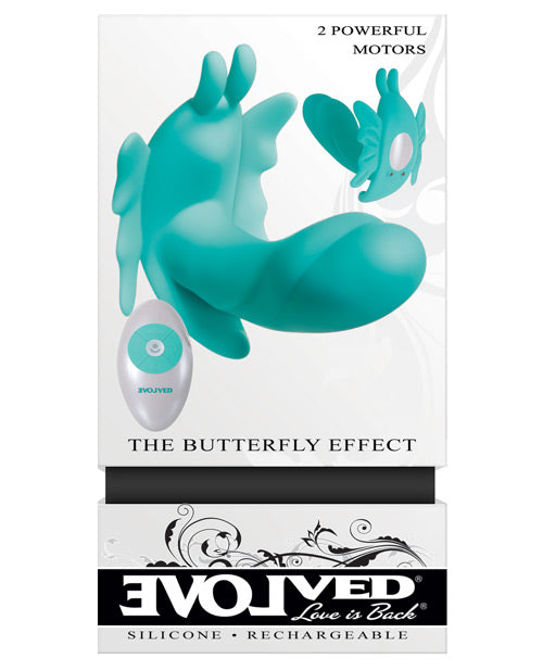 Evolved The Butterfly Effect Rechargeable Dual Stim - Teal - Casual Toys