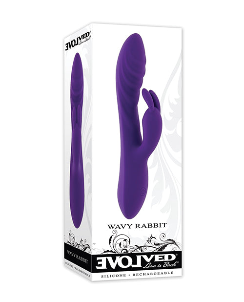 Evolved Wavy Rabbit Vibrator - Purple