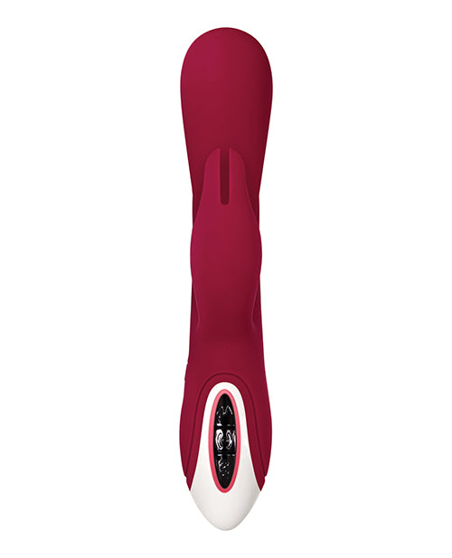 Evolved Inflatable Bunny Dual Stim Rechargeable - Burgundy - Casual Toys