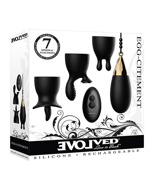 Evolved Egg Citement Rechargeable Bullet - Black-gold - Casual Toys