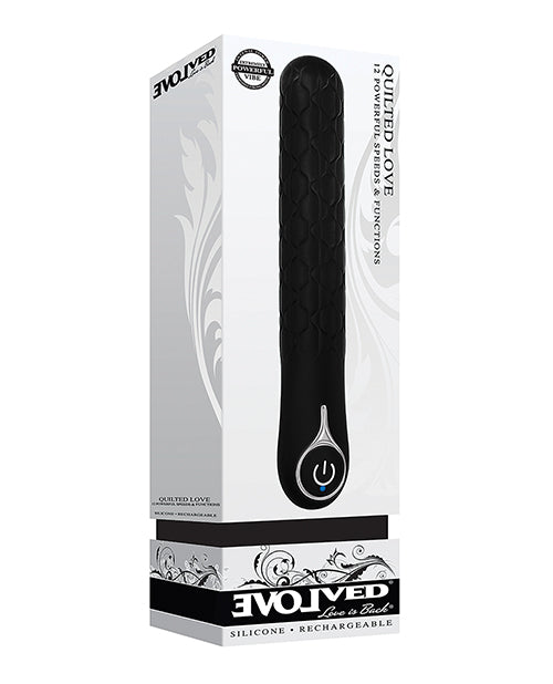 Evolved Quilted Love Rechargeable Vibrator - Black - Casual Toys