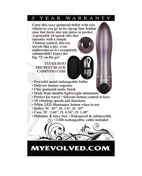 Evolved Travel Gasm Bullet - Grey - Casual Toys