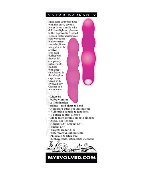 Evolved Afterglow Light Up Vibrator - Pink - Casual Toys