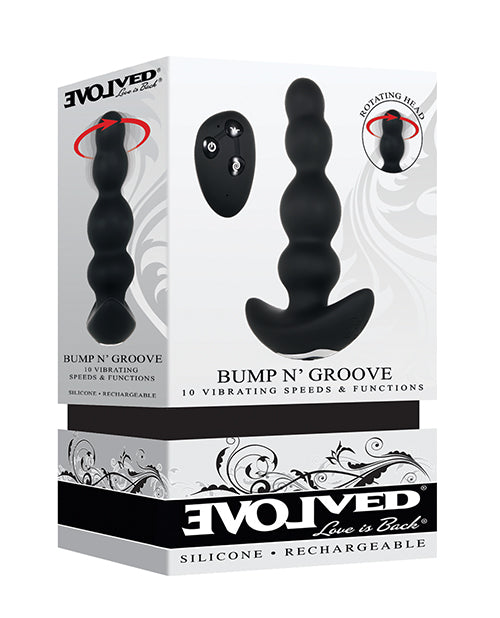 Evolved Bump N' Groove Vibrating Butt Plug - Black - Casual Toys