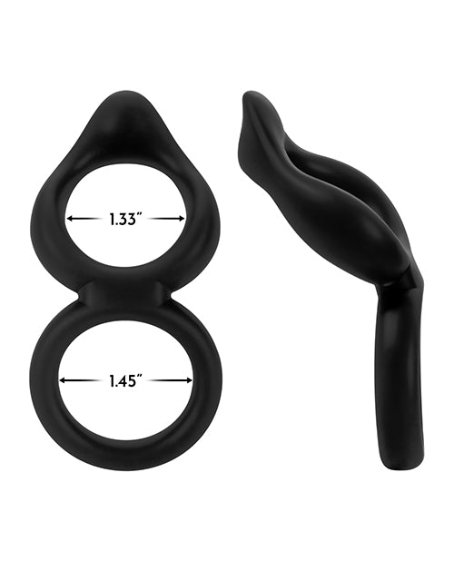 Forto F-88 Double Ring Liquid Silicone Cock Ring - Casual Toys