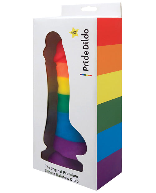 Pride Dildo W-balls - Rainbow - Casual Toys