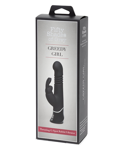 Fifty Shades Of Grey Greedy Girl Rechargeable Thrusting G Spot Rabbit Vibrator - Black - Casual Toys