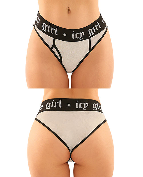 Vibes Buddy Pack Icy Girl Metallic Boy Brief & Lace Thong Black - Casual Toys