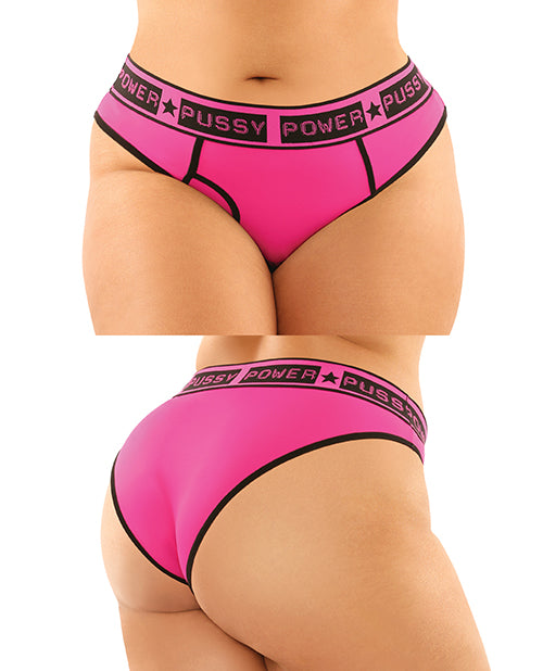 Vibes Buddy Pack Pussy Power Micro Brief & Lace Thong Pnk-blk Qn - Casual Toys
