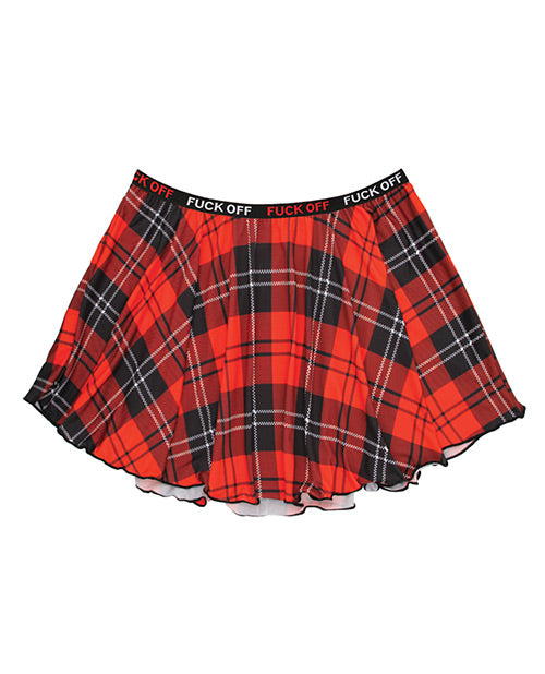 Vibes Fuck Off Skirt Plaid - Casual Toys