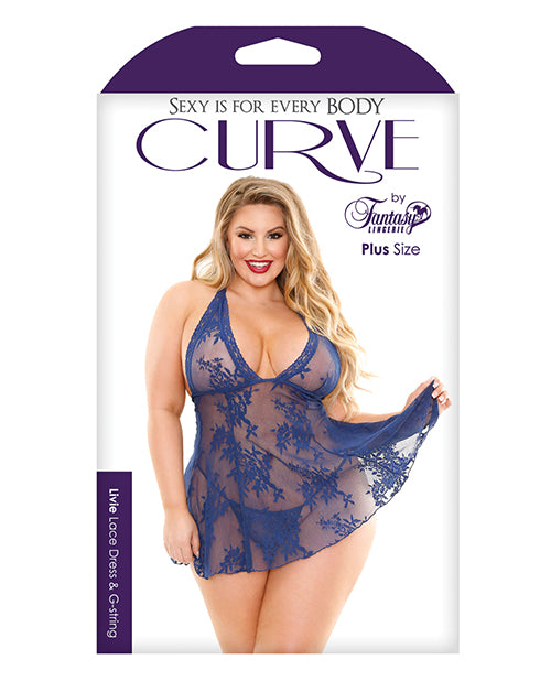 Curve Livie Lace Chemise & G-string - Casual Toys
