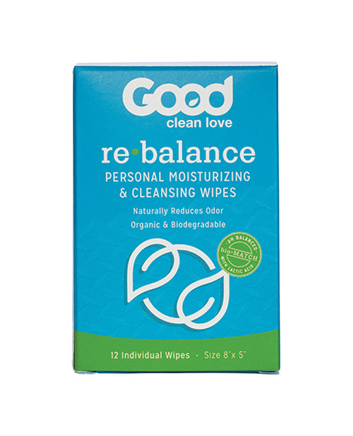 Good Clean Love Rebalance Wipes - Box Of 12 - Casual Toys