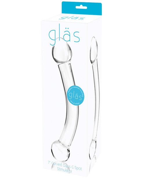 Glas 7" Curved Glass G Spot Stimulator - Clear - Casual Toys
