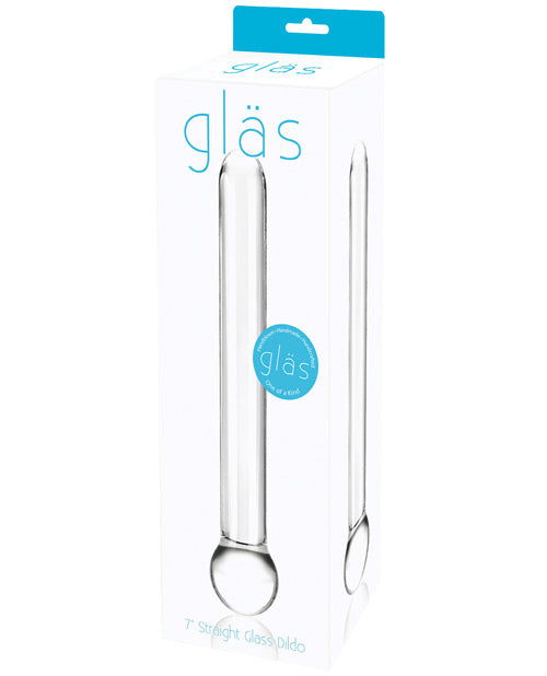 Glas 7" Straight Glass Dildo - Clear - Casual Toys