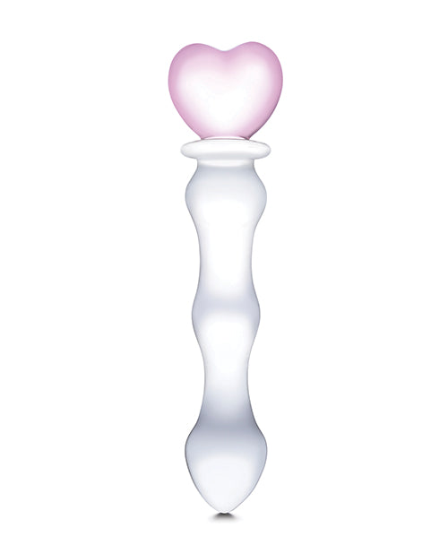 Glas 8" Sweetheart Glass Dildo - Pink-clear - Casual Toys