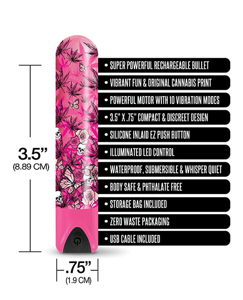 Buzzed 3.5" Rechargeable Bullet - Blazing Beauty Pink - Casual Toys