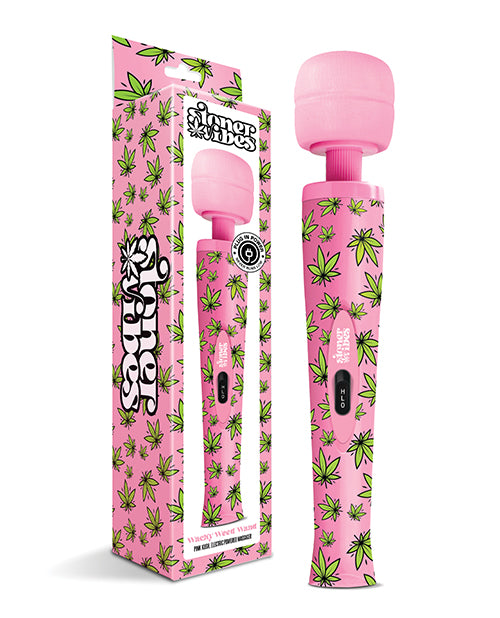 Stoner Vibes Wacky Weed Wand Massager - Pink Kush - Casual Toys