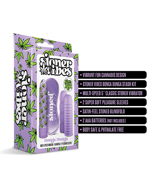 Stoner Vibes Bonga Bunga Stash Kit - Purple - Casual Toys