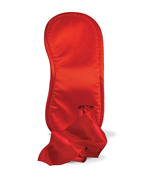 Pleasure Package We're Going To Need A Safe Word Satin Blind Fold, Wrist & Ankle Sash - Red - Casual Toys
