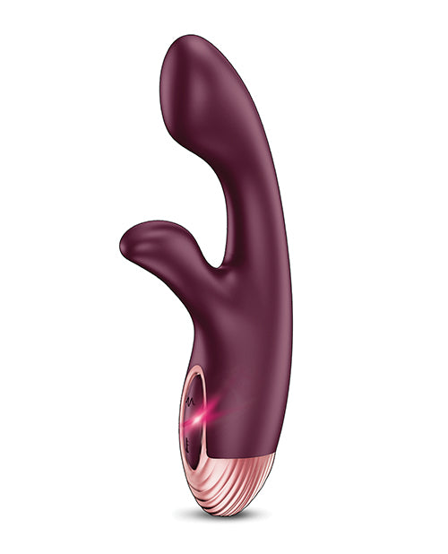 Zola Rechargeable Silicone Dual Massager - Burgundy-rose Gold - Casual Toys