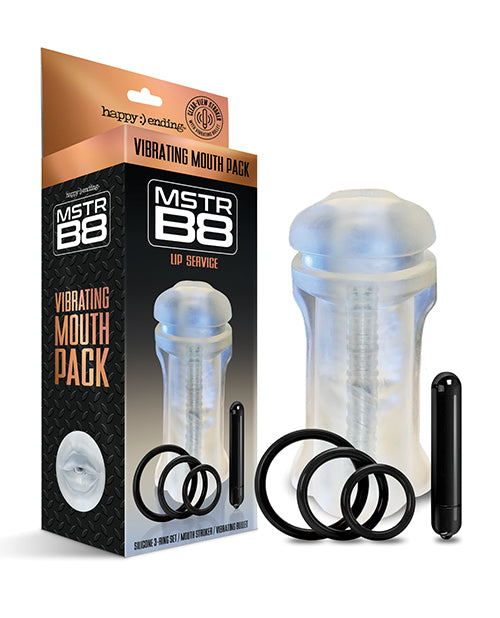 Mstr B8 Lip Service Vibrating Mouth Pack - Kit Of 5 Clear - Casual Toys