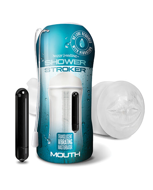 Shower Stroker Vibrating Mouth - Clear - Casual Toys