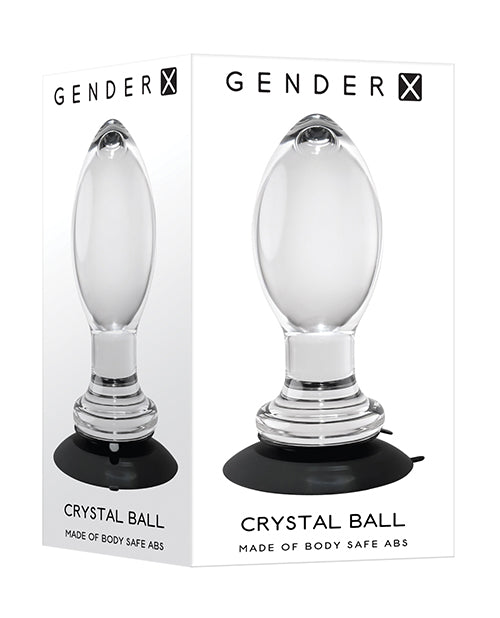 Gender X Crystal Ball Plug W-suction Cup - Clear
