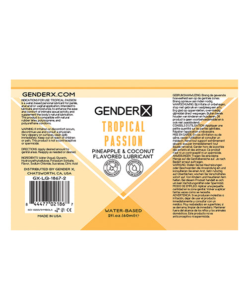 Gender X Flavored Lube - Tropical Passion