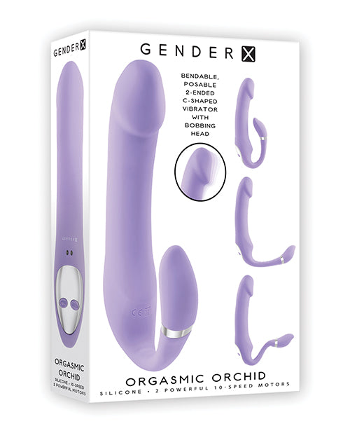 Gender X Orgasmic Orchid Posable Vibrator - Purple - Casual Toys