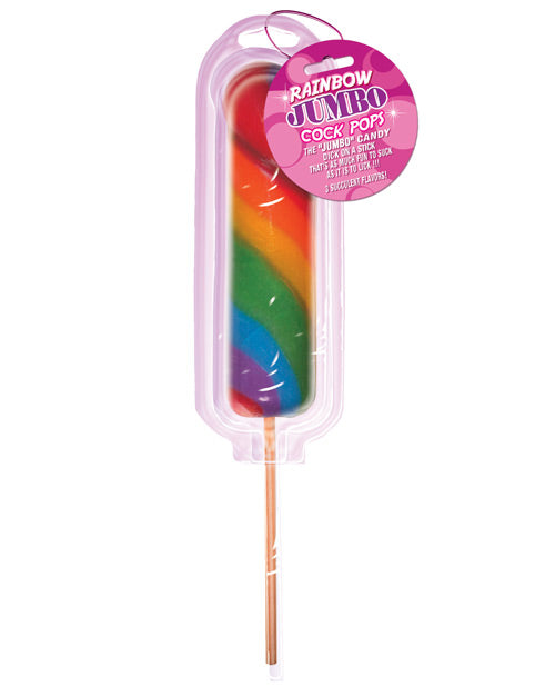 Jumbo Rainbow Pecker Pop On Blister Card - Casual Toys