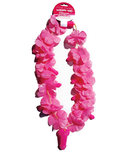 Light Up Flower Pecker Necklace - Pink - Casual Toys