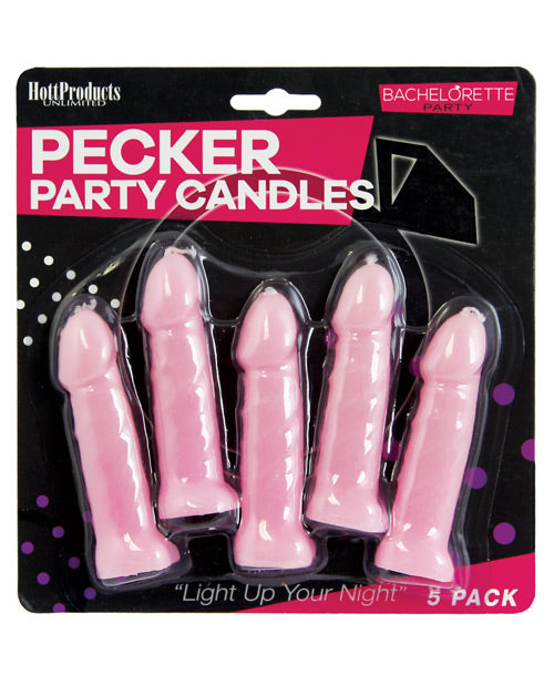 Bachelorette Party Pecker Party Candles - Pink Pack Of 5 - Casual Toys